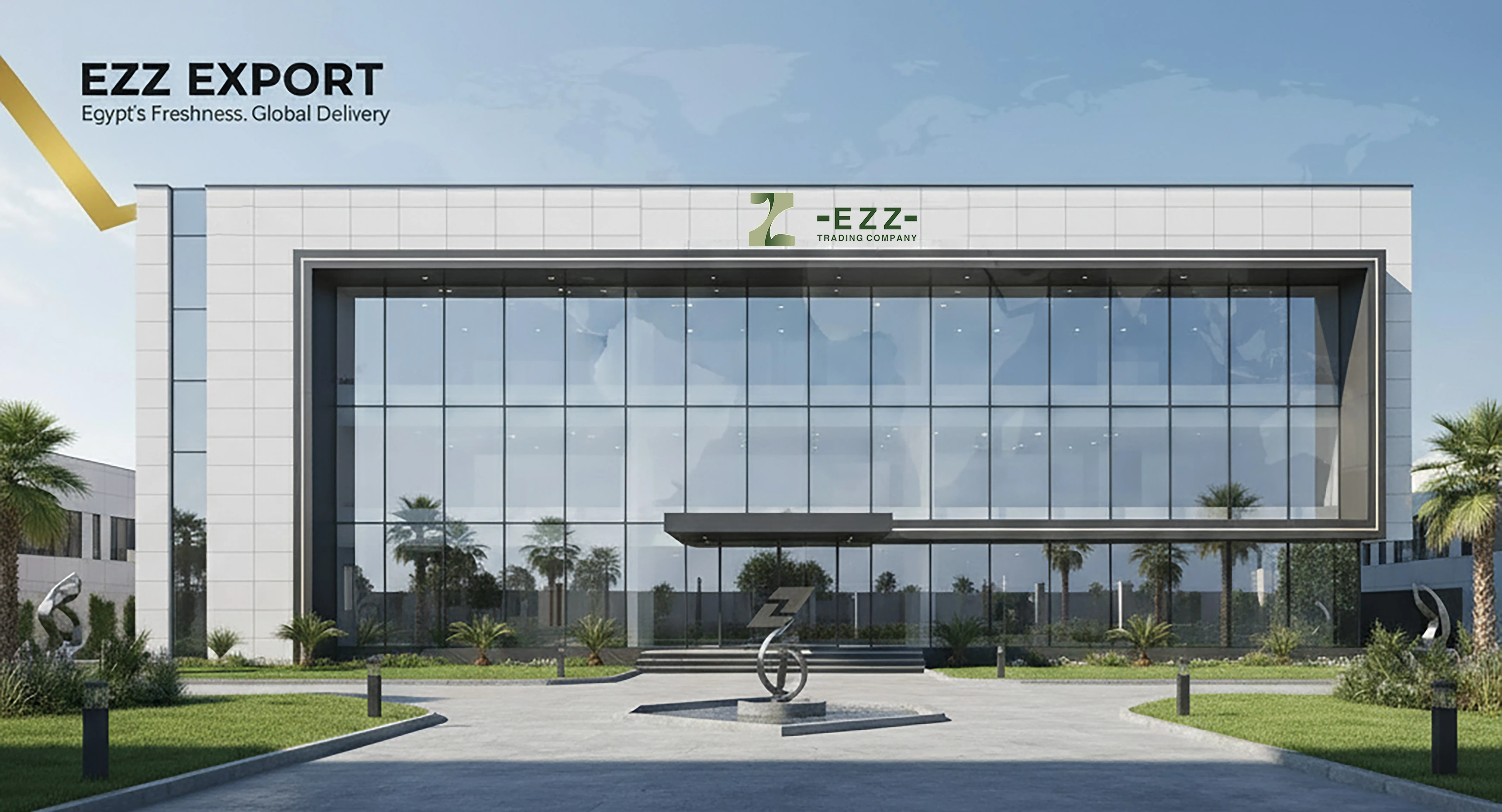 EZZ Export modern company headquarters building, representing global freshness and reliable delivery.